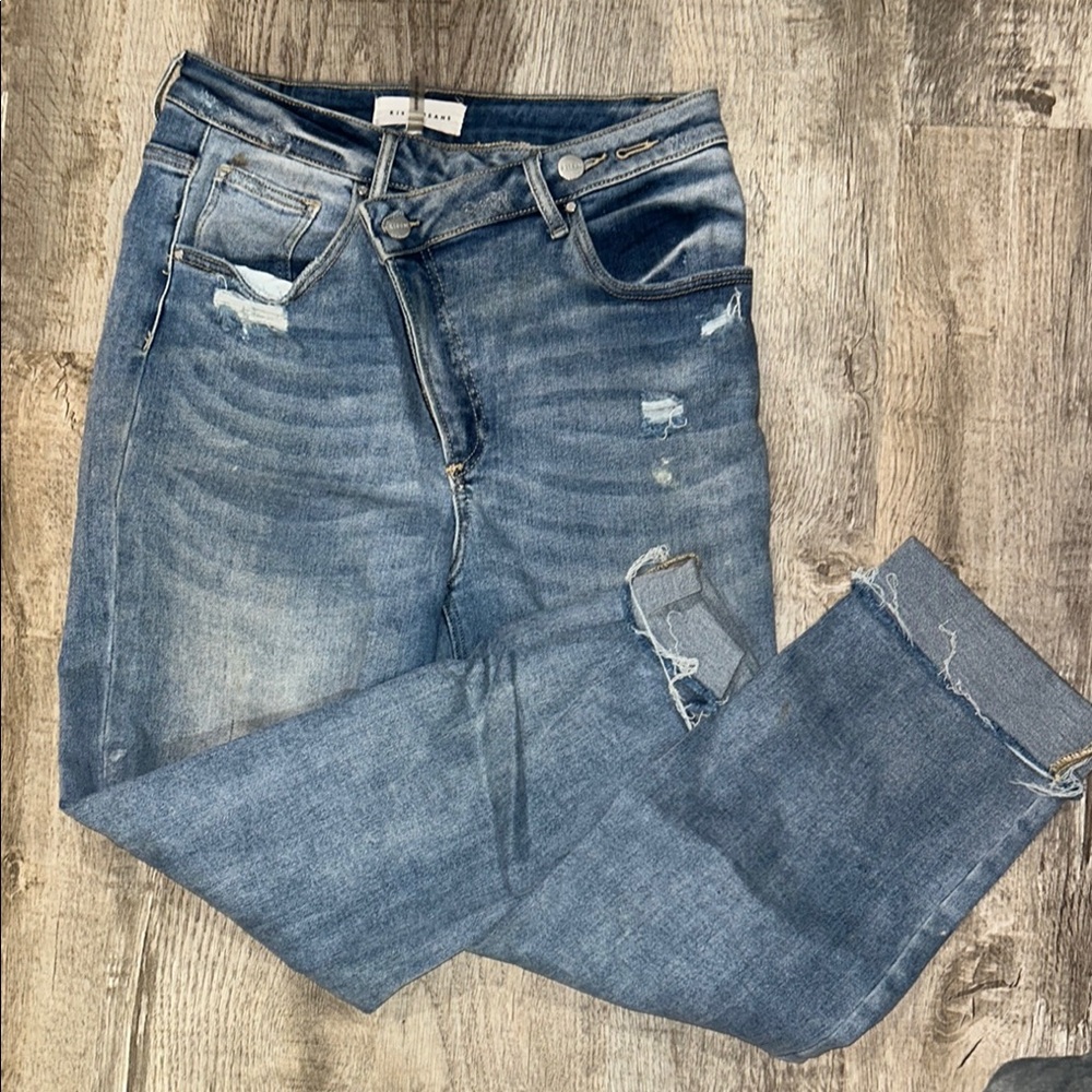 Risen Blue Ankle Jeans